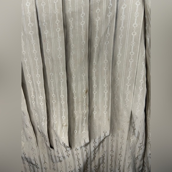 Women’s Vintage Christian Koban Gold Link Silk Designer Pleated Blouse Size 46 - Picture 5 of 7